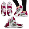 Hokkaido Dog Print (Black/White) Running Shoes For Women-Free Shipping-Paww-Printz-Merchandise