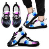 Russian Blue Cat Print (White/Black) Running Shoes For Men-Free Shipping-Paww-Printz-Merchandise