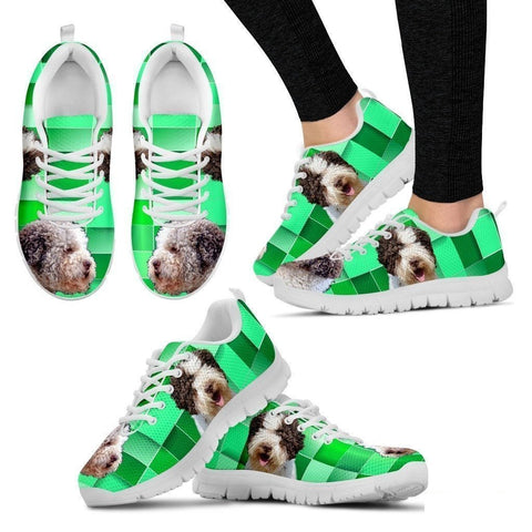 Lagotto Romagnolo Dog Print (Black/White) Running Shoes For Women-Free Shipping-Paww-Printz-Merchandise