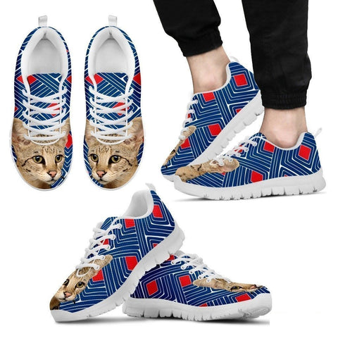 Savannah Cat Print Running Shoes For Men-Free Shipping-Paww-Printz-Merchandise