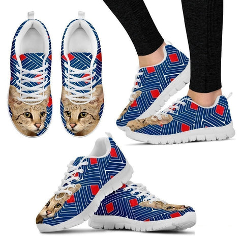 Savannah Cat Print Running Shoes For Women-Free Shipping-Paww-Printz-Merchandise