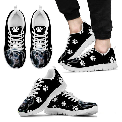 Black Labrador-Dog Running Shoes For Men-Free Shipping Limited Edition-Paww-Printz-Merchandise
