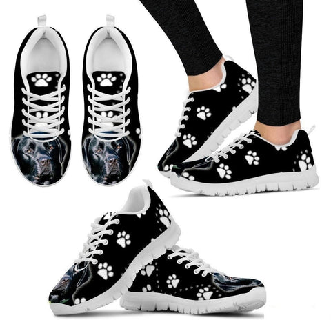 Black Labrador-Dog Running Shoes For Women-Free Shipping-Paww-Printz-Merchandise