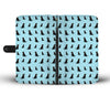 Black Labrador Retriever Pattern Print Wallet Case-Free Shipping