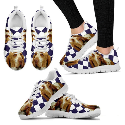 Bracco Italiano Dog (White/Black) Running Shoes For Women-Free Shipping-Paww-Printz-Merchandise