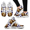 Bracco Italiano Dog (White/Black) Running Shoes For Women-Free Shipping-Paww-Printz-Merchandise