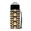 Cartoonized Bulldog Pattern Print Wallet Case-Free Shipping