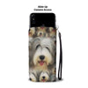 Bearded  Collie Dog In Lots Print Wallet Case-Free Shipping