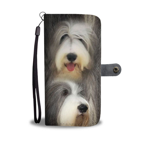 Bearded Collie Dog Print Wallet Case-Free Shipping
