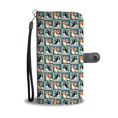 Caveliar King Charles Spaniel Pattern Print Wallet Case-Free Shipping