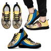 Cute Siberian Cat Print Sneakers For Men (White/Black)- Free Shipping-Paww-Printz-Merchandise