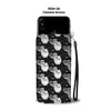 Pomeranian Dog Black White Patterns Print Wallet Case-Free Shipping (For Pomeranian Lovers)