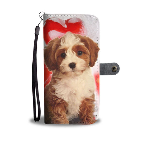 Cute Cavapoo Dog Wallet Case- Free Shipping
