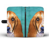Amazing Basset Hound Dog Print Wallet Case-Free Shipping