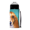 Amazing Basset Hound Dog Print Wallet Case-Free Shipping