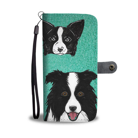 Amazing Border Collie Dog Print Wallet Case-Free Shipping