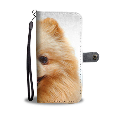 Cute Pomeranian Dog Print Wallet Case-Free Shipping