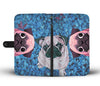 Lovely Pug Dog Print Wallet Case-Free Shipping