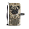 Pug Dog Face Print Wallet Case-Free Shipping