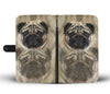 Pug Dog Face Print Wallet Case-Free Shipping