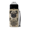 Pug Dog Face Print Wallet Case-Free Shipping