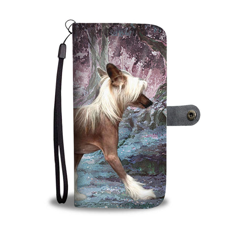 Chinese Crested Dog Print Wallet Case-Free Shipping