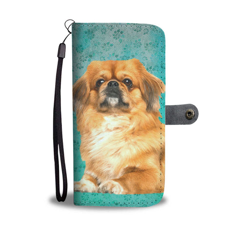 Cute Pekingese Dog Print Wallet Case-Free Shipping
