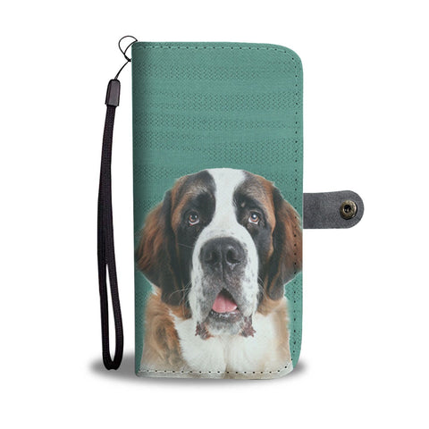 Amazing St. Bernard Dog Print Wallet Case-Free Shipping