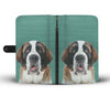 Amazing St. Bernard Dog Print Wallet Case-Free Shipping
