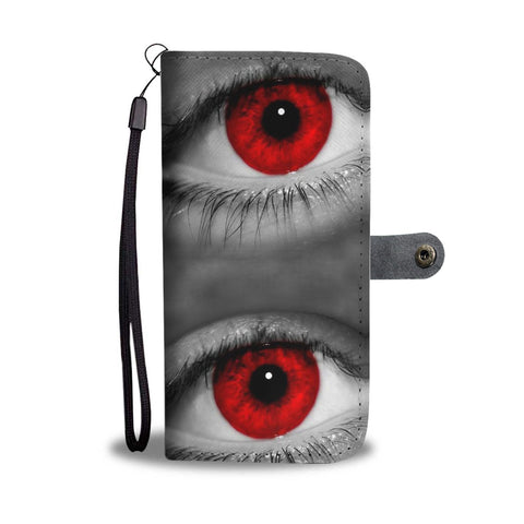 Red Eyes Print Wallet Case-Free Shipping