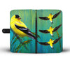Amazing American GoldFinch Bird Print Wallet Case-Free Shipping