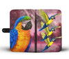Blue And Yellow Macaw (Blue And Gold Macaw) Parrot Print Wallet Case-Free Shipping
