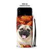 Laughing Pug Dog Wallet Case- Free Shipping