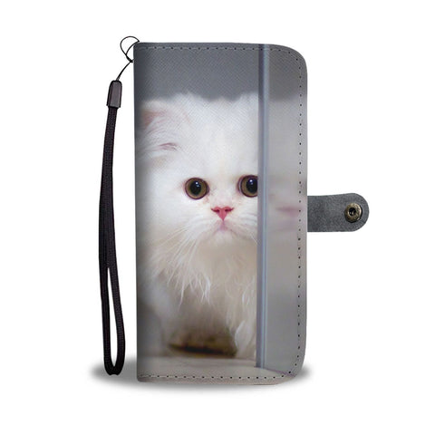 White Persian Cat Wallet Case- Free Shipping