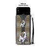 Cute Saint Bernard Dog Print Wallet Case-Free Shipping