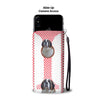 Cute Saint Bernard Dog On Red Print Wallet Case-Free Shipping