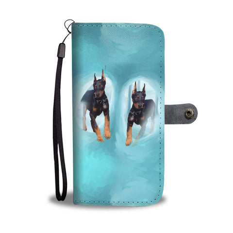 Doberman Pinscher Dog Print Wallet Case-Free Shipping
