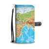 World Map Wallet Case- Free Shipping