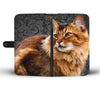 Lovely Somali Cat Print Wallet Case-Free Shipping