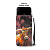 Texas Longhorn Cattle (Cow) Print Wallet Case-Free Shipping