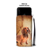 Dachsund Print Wallet Case- Free Shipping