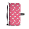 Australian Cattle Dog Pattern Print Pink Wallet Case-Free Shipping