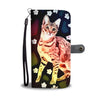 Cute Savannah Cat Print Wallet Case-Free Shipping