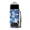 Boston Terrier On Blue Print Wallet Case- Free Shipping