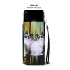 Lovely Snowshoe Cat Print Wallet Case-Free Shipping