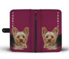 Yorkshire Terrier (Yorkie) On Pink Print Wallet Case-Free Shipping