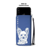 Yorkshire Terrier (Yorkie) On Blue Print Wallet Case-Free Shipping
