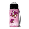 Basset Hound Dog with Love Print Wallet Case-Free Shipping