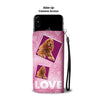 Cocker Spaniel Dog with Love Print Wallet Case-Free Shipping