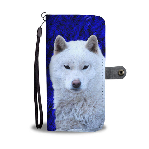 Hokkaido Dog Print Wallet Case-Free Shipping
